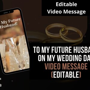 Tarjeta de video, Tarjeta del día de la boda de mi esposo, Tarjeta para el novio, Mensaje de video, De su novia