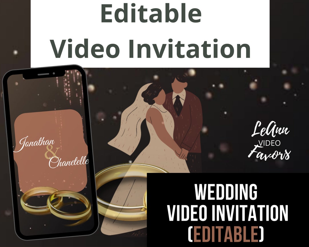 Video Invites Elegant Wedding Invitation, Custom Video Invite, Video Invitation - Etsy