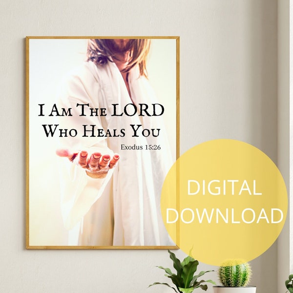 I Am The Lord Who Heals You |  Exodus 15 26 | Jesus Christ Hand | Jesus Hand Reaching Out | Christian Healing | Jesus Heals | Jehovah Rapha