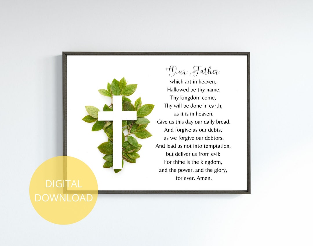 The Lord's Prayer Wall Art Lords Prayer Sign Our Etsy