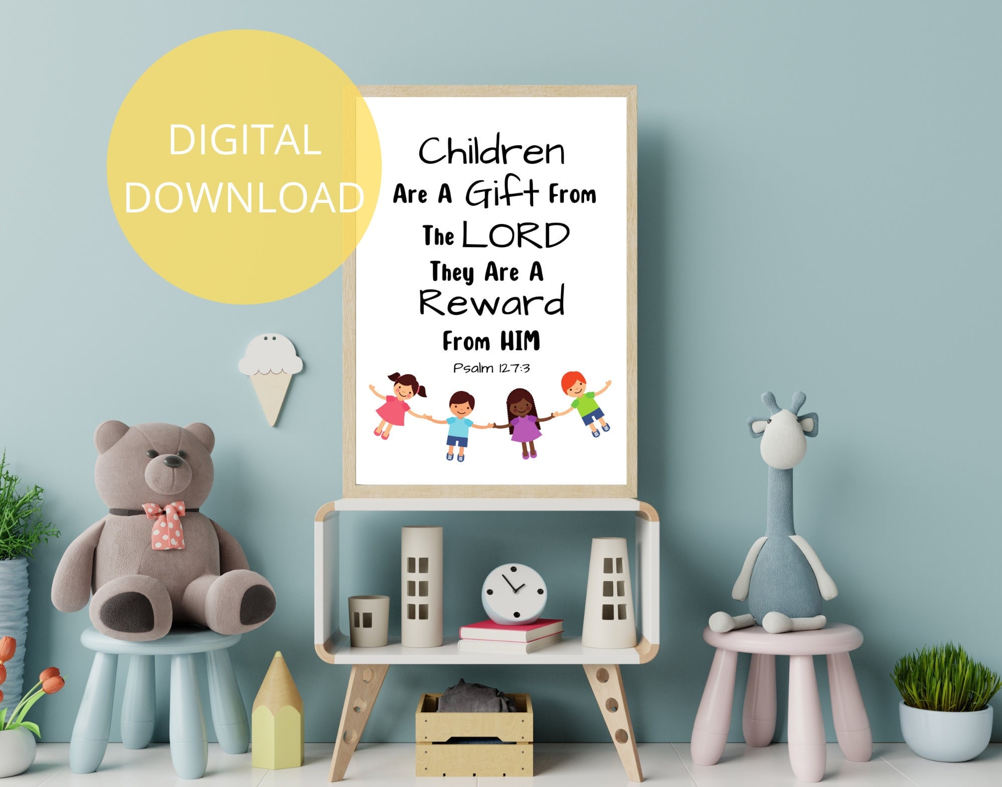 Children Are A Gift From The Lord Printable | Children Are A Gift From God | Psalm 127 3 | Bible Verse Kids | Kids Christian Posters | PDF
