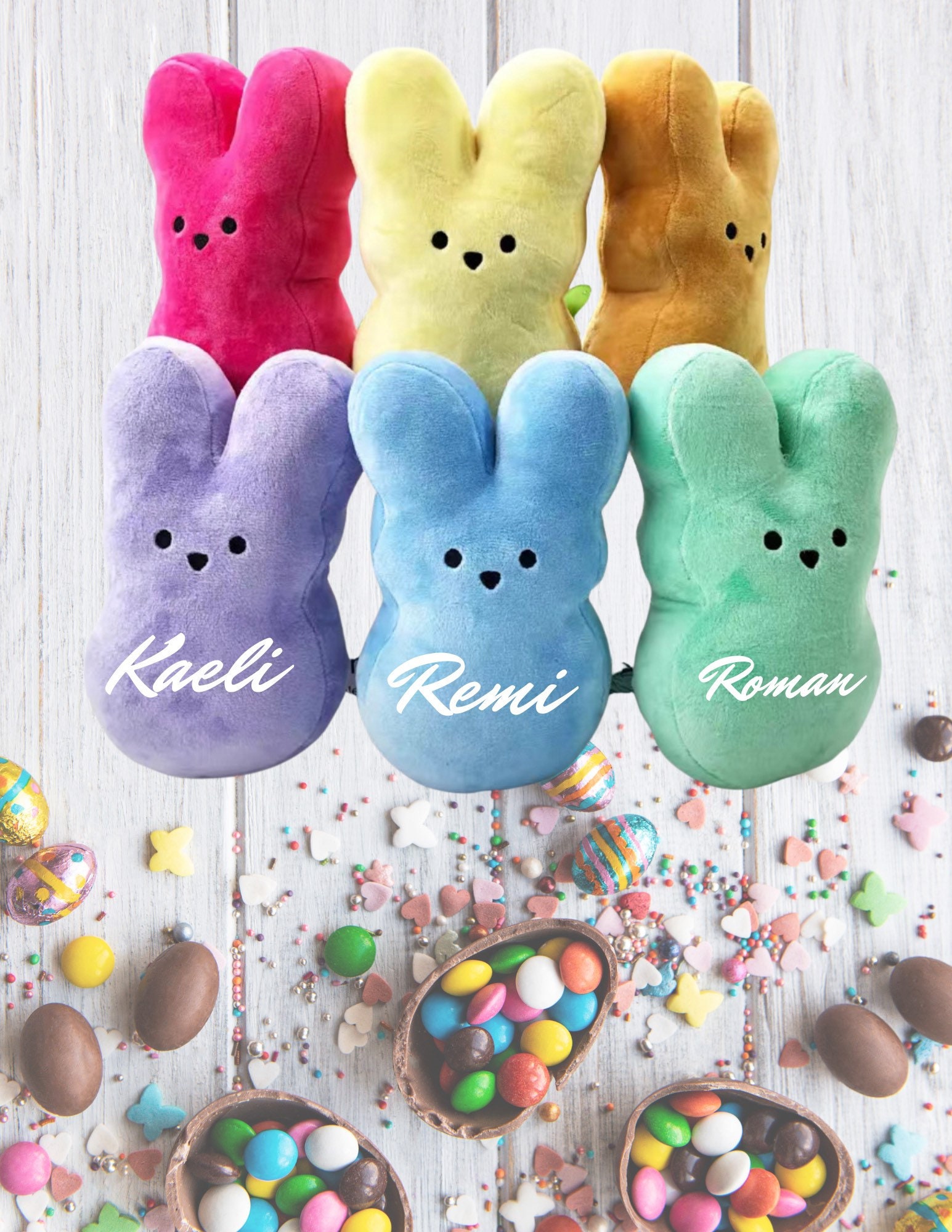 Peeps, Peeps, Peeps With Sprinkles 8.5 Personalized Plush Peeps Perfect  Addition for Easter 