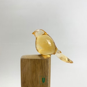 Crystal Resin Bird Figurine: Minimalist Self Sitter Decor