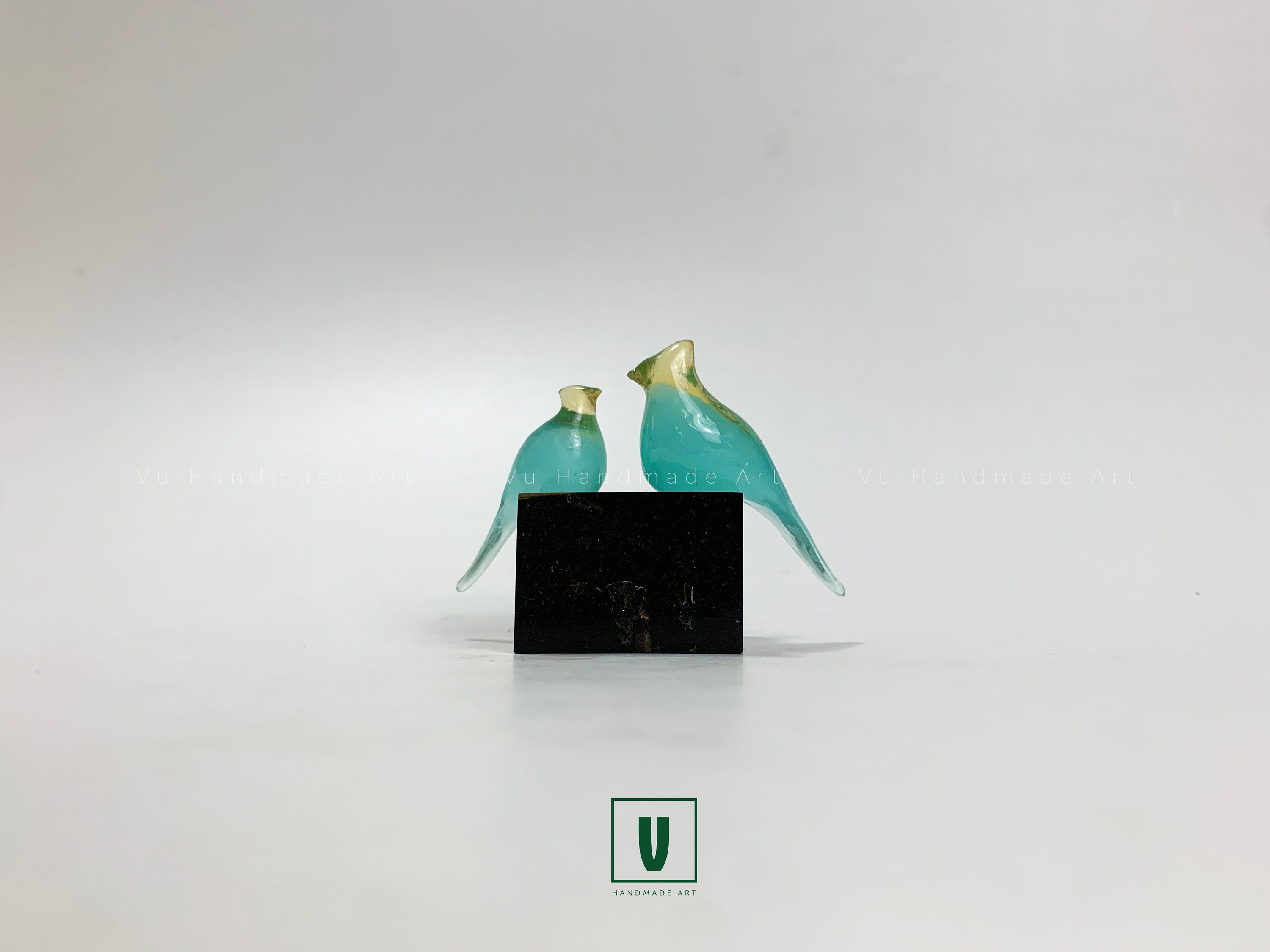 New 2024 Mid Century Modern Decor Small Love Bird Sculpture Figurine | Home Decoration Ornament