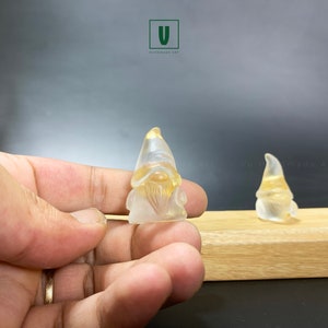 Translucent Resin Gnome: Miniature Garden Decor Figurine