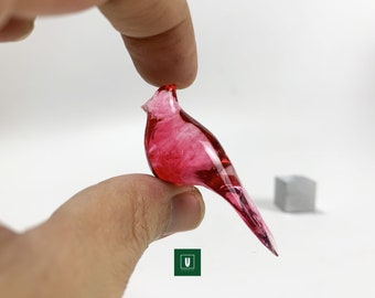 Small red birds shelf sitter decoration | Minimalist bird figure ornament | Office, Desktop, Tabletop, Shelf, Home Decoration