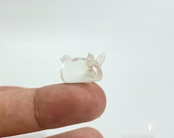 Handcrafted Clear Epoxy Resin Sea Bunny Figurine: Tiny Nudibranch Collectible