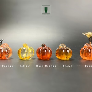 Miniature Pumpkin Sculpture Figurine 1&quot; | Mini Fairy garden, Clear Epoxy Resin Decoration, Handmade ornaments