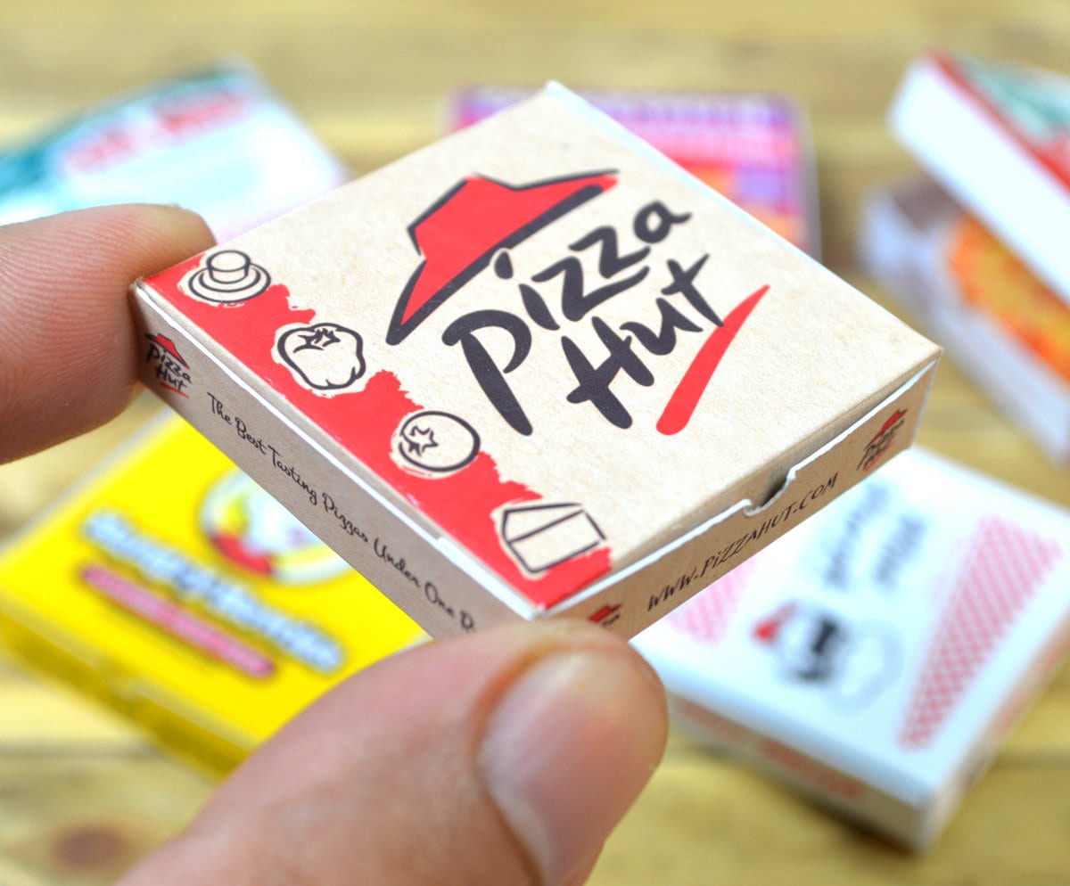 Mini Pizza Box 16 Scale Miniature Printable Barbie Etsy