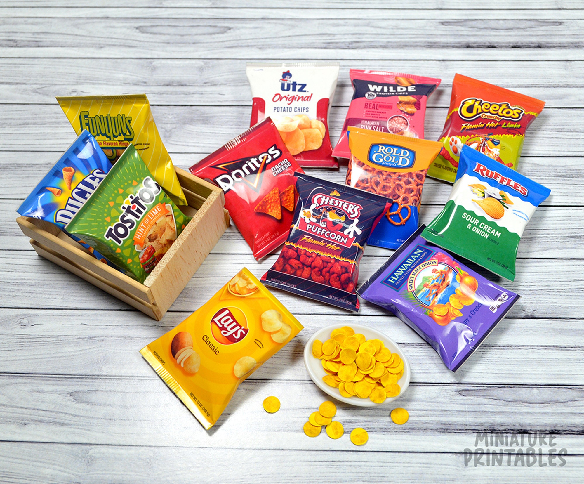 Miniature Printable Chips Packets for 11.5 Inch Dolls Dollhouse 12 ...