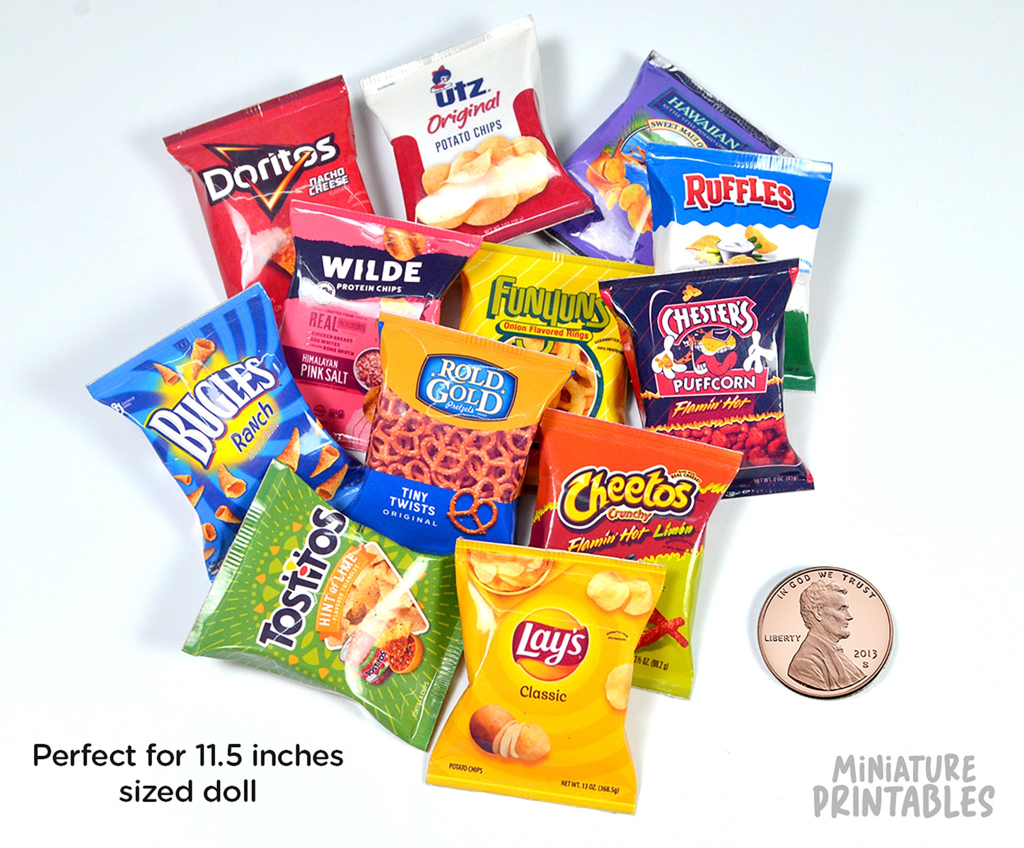 Miniature Printable Chips Packets for 11 5 Inch Dolls Dollhouse 12 Miniature Printable Chips Packets for 11 5 Inch Dolls Dollhouse 12