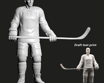 Hockey Player STL File | Sports Romance Character 3D Print Model (Digital Download)