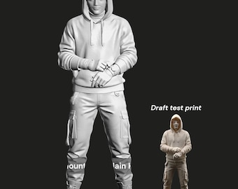 Masked Man STL File | Dark Romance Character 3D Print Model (Digital Download)