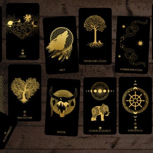 The KEYANDO Coaching and Spielkarten verfügbar auf Deutsch und Englisch (auch für TAROT nutzbar)