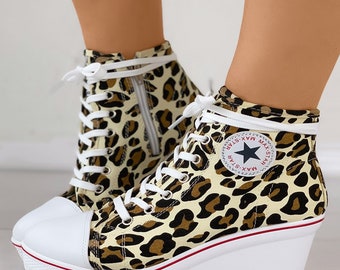 wedge high top sneakers