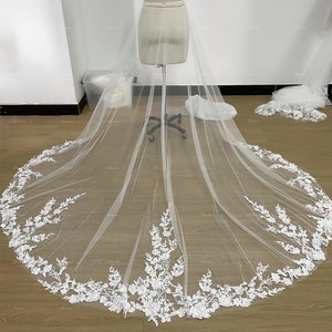 Front Open Floral lace detachable dress train wedding dress train lace train Detachable overskirt Removable overskirt For Bridal Dresses