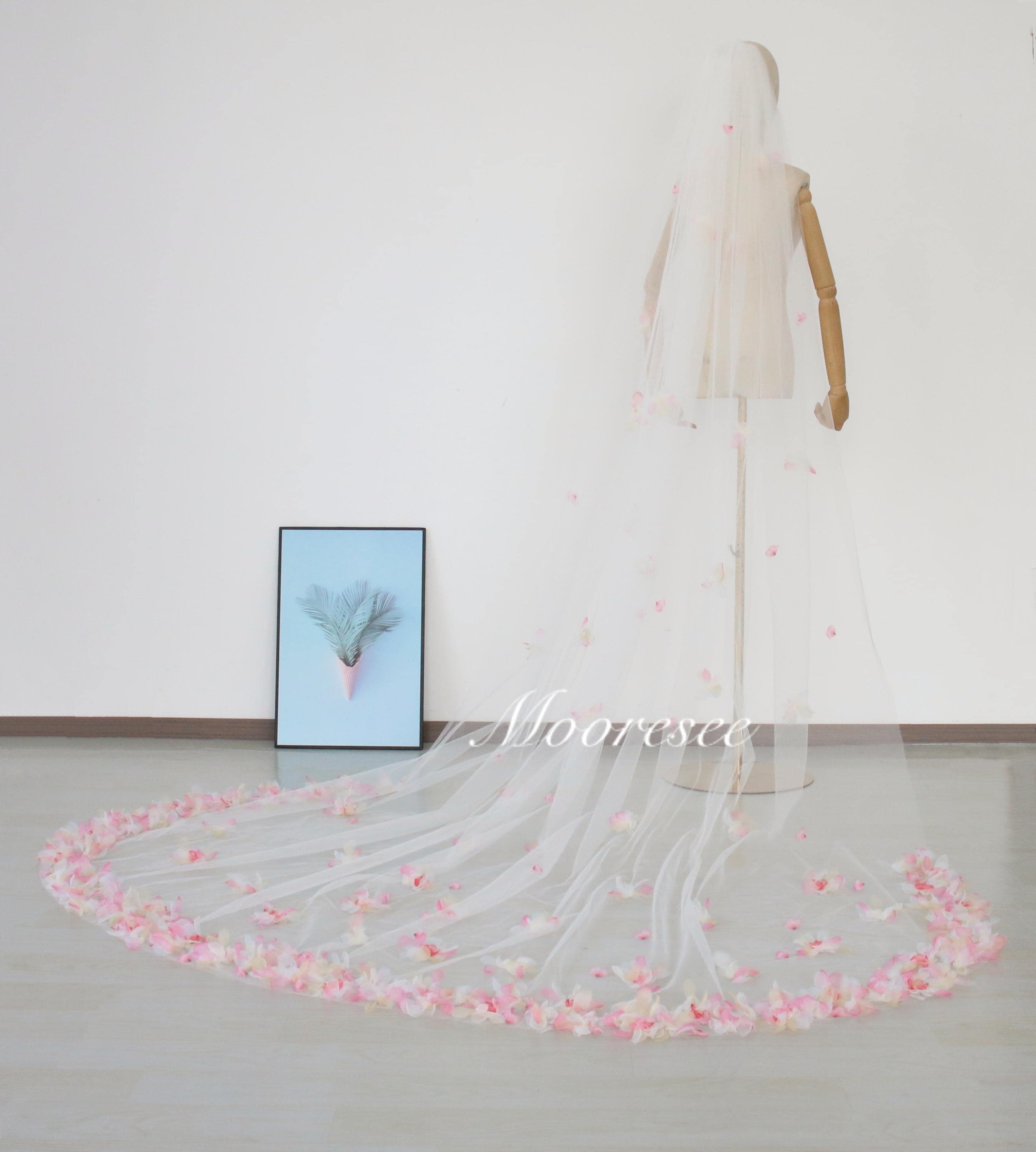 Pink Flower Veil - Etsy