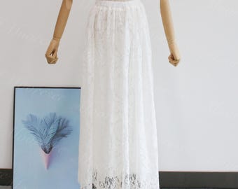 Vintage lace skirt Elegant Lace wedding skirt Chantilly lace skirt lace skirt bridal skirt Lace Wedding dress skirt Romantic lace skirt