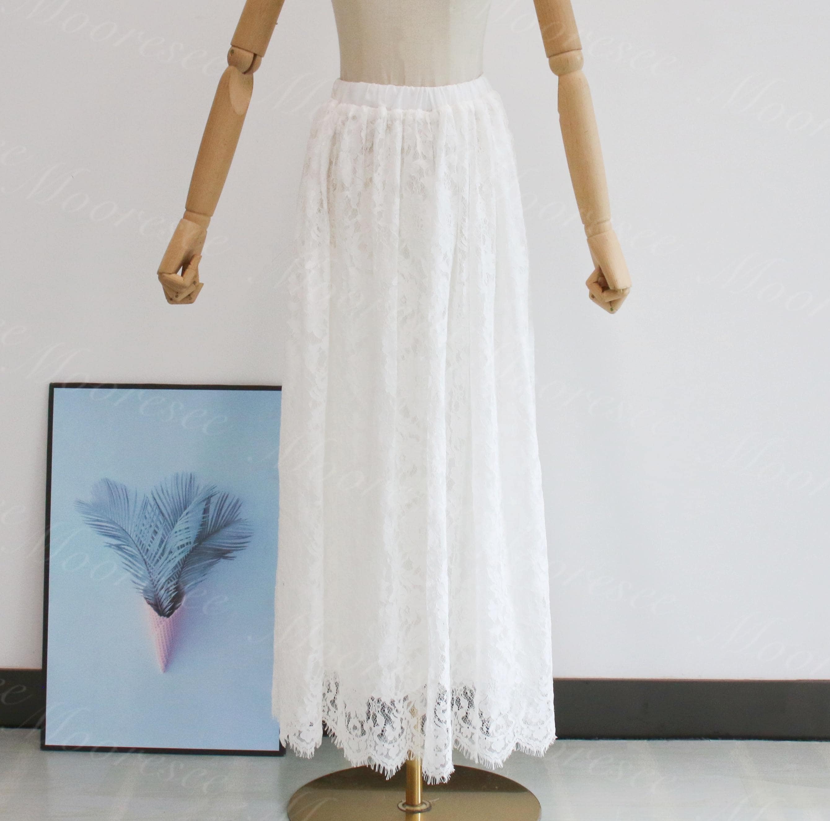 White Lace Skirt Canada