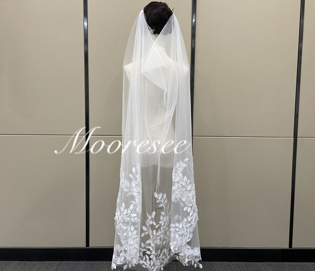 Leaf Lace Drape Veil Bride Drape Veil Boho Drape Veil With Small Comb