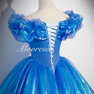 Dreamy Disney princess Cinderella blue Prom dress Party Birthday Dress Bride wedding Dress Graduation Prom Ball Gown blue gown women dress