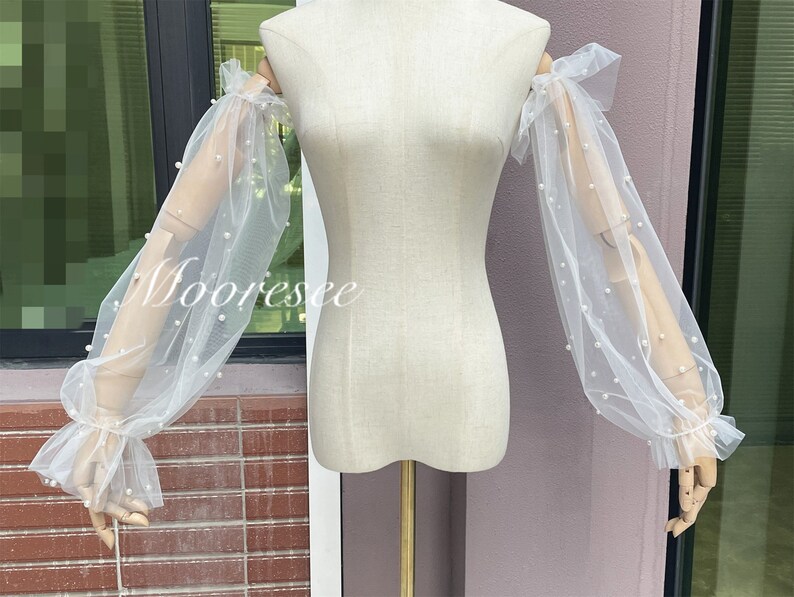CUSTOM COLOR Detachable Sleeves for Wedding Dress Bridal White Etsy
