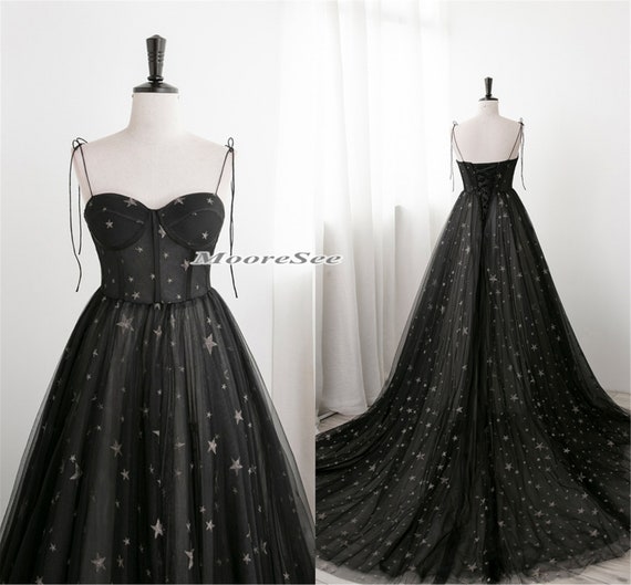 Black frocks for party hot sale
