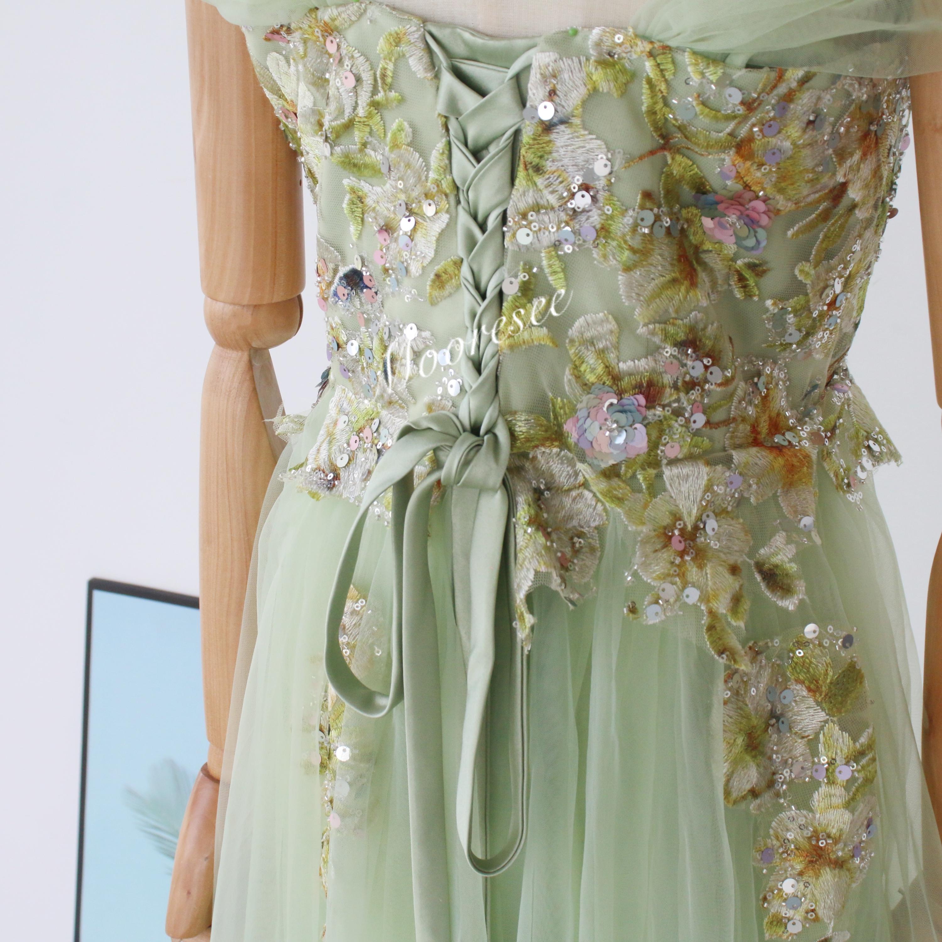 green emerald velvet dress Prom Dress 32146 main image 0
