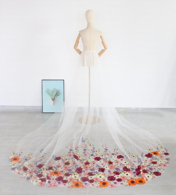 lace overlay skirt for wedding dress Detachable Wedding Skirts