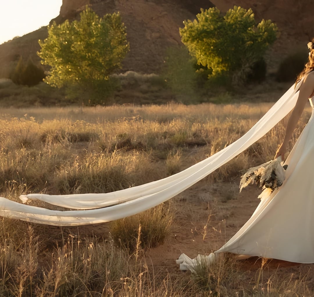 Buy Simple Ivory Chiffon Wedding Cape Scarf Gorgeous Long Chiffon Neck  Scarf Chapel/cathedral Length Chiffon Bridal Wrap Beach Bride Shawl Online  in India - Etsy, image size:1080x1020