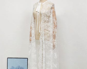 1910s Antique Guipure Lace Cape Belle Epoque Sheer Wedding 1910s Antique Guipure Lace Cape Belle Epoque Sheer Wedding