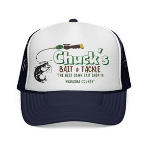 Chucks Bait Shop Hat, Vintage Fishing Trucker Cap, Lake Life Hat, Gift for Dad, Fisherman Gift, Retro Outdoor Hat, Grumpy Old Men Inspired image 6