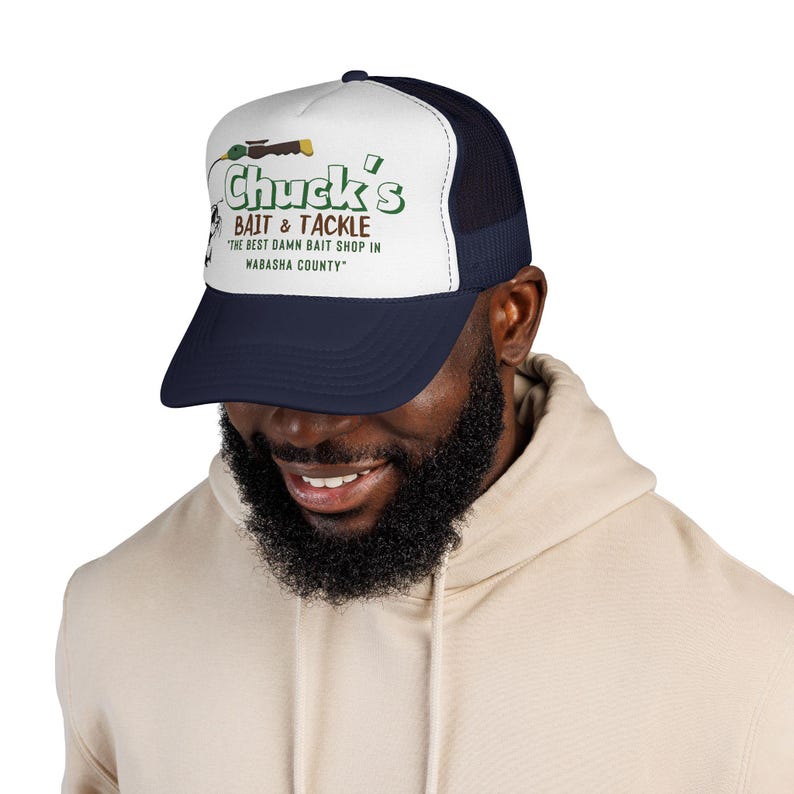 Chucks Bait Shop Hat, Vintage Fishing Trucker Cap, Lake Life Hat, Gift for Dad, Fisherman Gift, Retro Outdoor Hat, Grumpy Old Men Inspired image 13