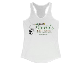 Women's Ideal Racerback Tank Top Grumpy Old Men Movie Chuck's Bait Shop Shirt