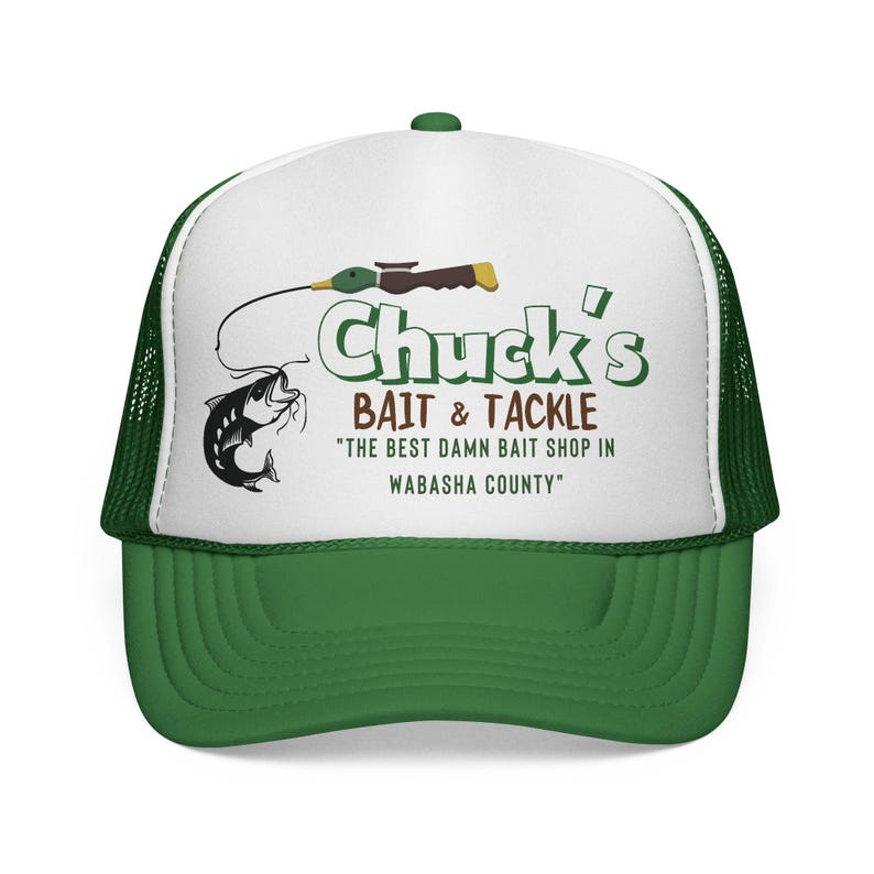 Chucks Bait Shop Hat, Vintage Fishing Trucker Cap, Lake Life Hat, Gift for Dad, Fisherman Gift, Retro Outdoor Hat, Grumpy Old Men Inspired image 9
