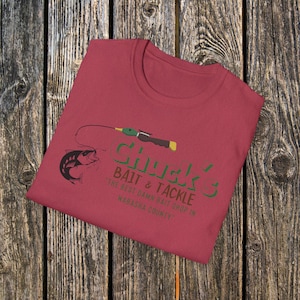 Camiseta vintage de Chucks Bait Shop, camiseta retro de pesca, camiseta de la vida en el lago, regalo para papá, camiseta de pescador del Medio Oeste, inspirada en Grumpy Old Men. imagen 18