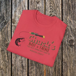 Camiseta vintage de Chucks Bait Shop, camiseta retro de pesca, camiseta de la vida en el lago, regalo para papá, camiseta de pescador del Medio Oeste, inspirada en Grumpy Old Men. imagen 17
