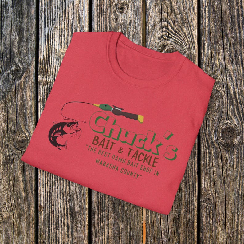 Camiseta vintage de Chucks Bait Shop, camiseta retro de pesca, camiseta de la vida en el lago, regalo para papá, camiseta de pescador del Medio Oeste, inspirada en Grumpy Old Men. imagen 17