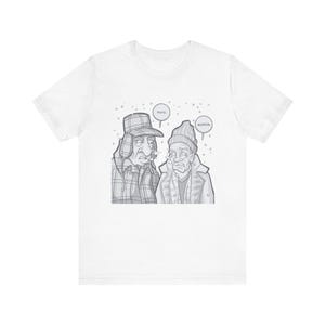 Camiseta unisex de manga corta con dibujo de dibujos animados de John Gustafson, idiota, idiota, gruñón, gruñón, viejo, gruñón, regalo del medio oeste de Minnesota