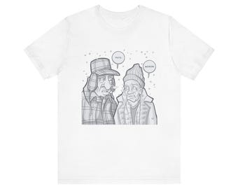 Grumpy Grumpier Old Men Putz Schmuck Moron Max Goldman John Gustafson Cartoon Drawing Unisex Jersey Short Sleeve Tee Midwest Minnesota Gifts