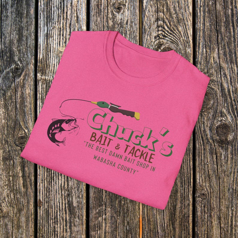 Camiseta vintage de Chucks Bait Shop, camiseta retro de pesca, camiseta de la vida en el lago, regalo para papá, camiseta de pescador del Medio Oeste, inspirada en Grumpy Old Men. imagen 16