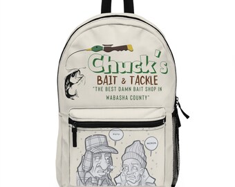 Grumpy Old Men Movie Backpack Chucks Bait Shop Wabasha County Putz Schmuck Moron Quotes Midwest Minnesota Gifts Travel School Work Bag