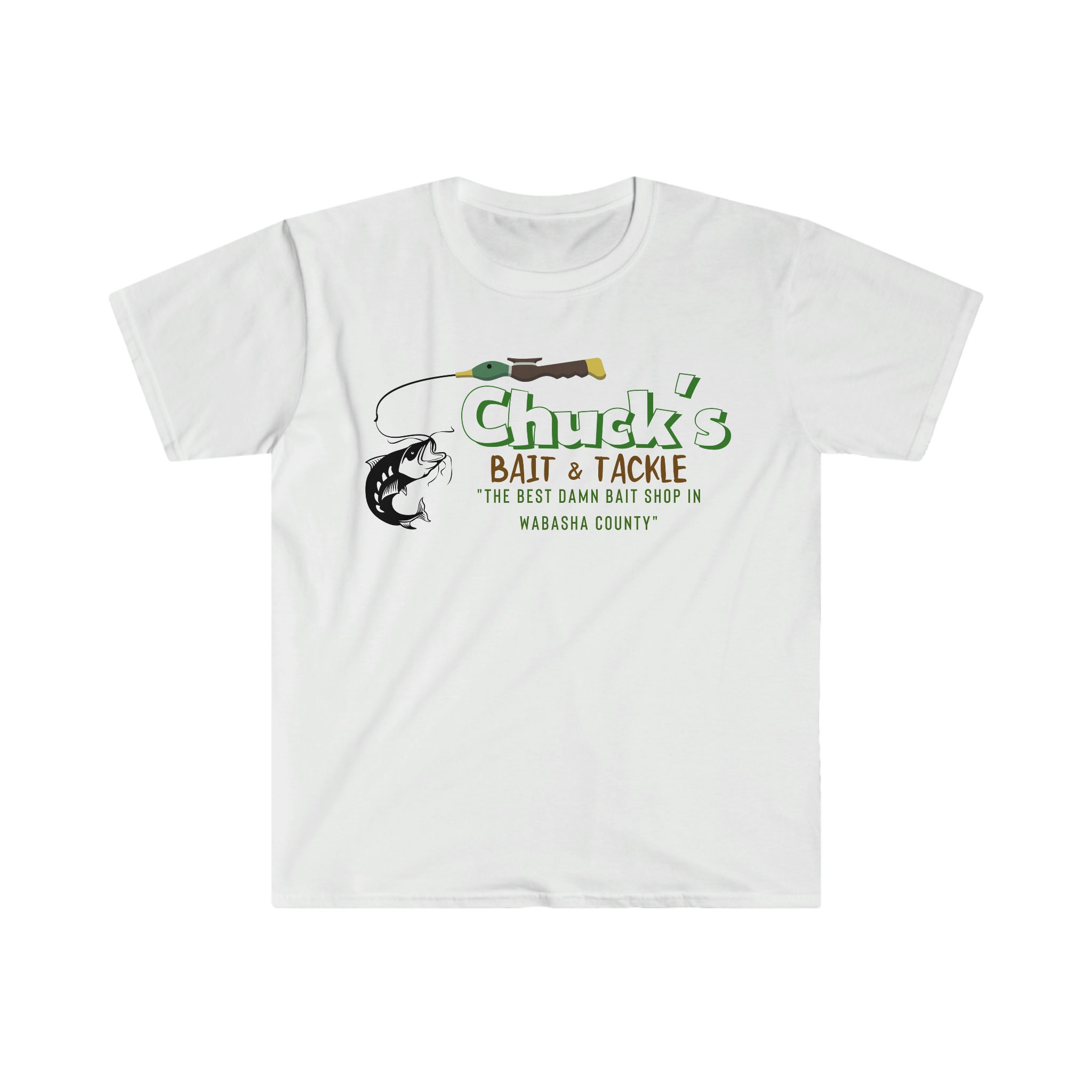 Unisex Softstyle Tee Grumpy Old Men Movie Chucks Bait Shop Logo T-shirt 