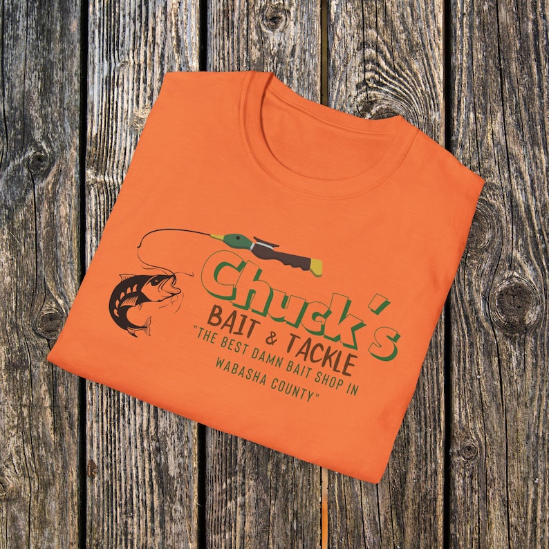 Camiseta vintage de Chucks Bait Shop, camiseta retro de pesca, camiseta de la vida en el lago, regalo para papá, camiseta de pescador del Medio Oeste, inspirada en Grumpy Old Men. imagen 3