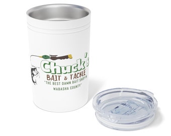 Grump Old Men Movie Chucks Bait Shop Wabasha Minnesota Midwestern Gifts Water Bottle Travel Mug Coffee Tea Vacuum Insulated Tumbler, 11oz