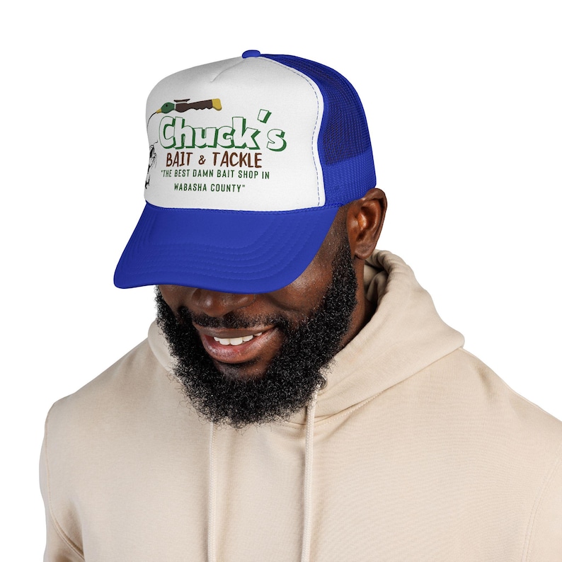 Chucks Bait Shop Hat, Vintage Fishing Trucker Cap, Lake Life Hat, Gift for Dad, Fisherman Gift, Retro Outdoor Hat, Grumpy Old Men Inspired image 14
