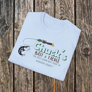 Camiseta vintage de Chucks Bait Shop, camiseta retro de pesca, camiseta de la vida en el lago, regalo para papá, camiseta de pescador del Medio Oeste, inspirada en Grumpy Old Men. imagen 13
