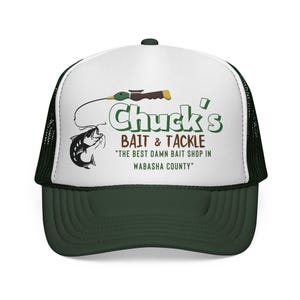 Chucks Bait Shop Hat, Vintage Fishing Trucker Cap, Lake Life Hat, Gift for Dad, Fisherman Gift, Retro Outdoor Hat, Grumpy Old Men Inspired image 5