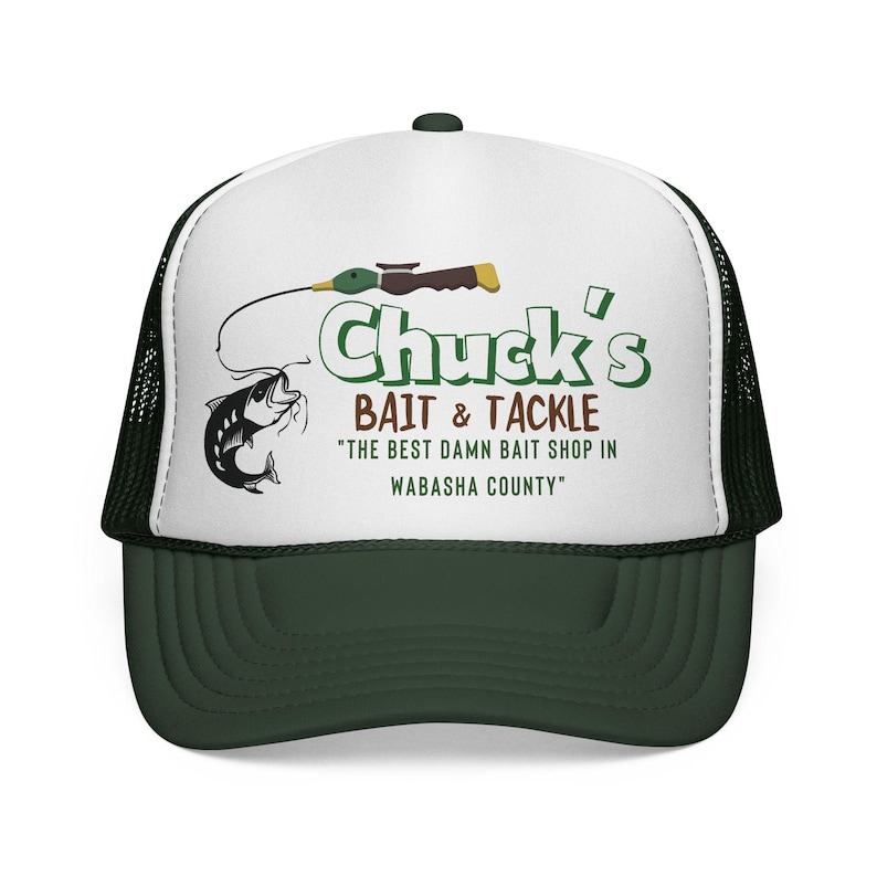 Chucks Bait Shop Hat, Vintage Fishing Trucker Cap, Lake Life Hat, Gift for Dad, Fisherman Gift, Retro Outdoor Hat, Grumpy Old Men Inspired image 5