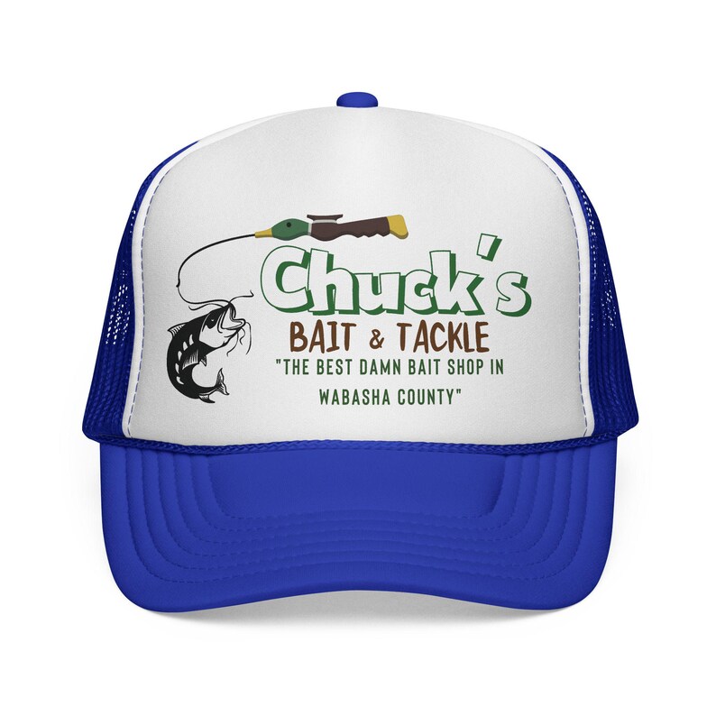 Chucks Bait Shop Hat, Vintage Fishing Trucker Cap, Lake Life Hat, Gift for Dad, Fisherman Gift, Retro Outdoor Hat, Grumpy Old Men Inspired image 7
